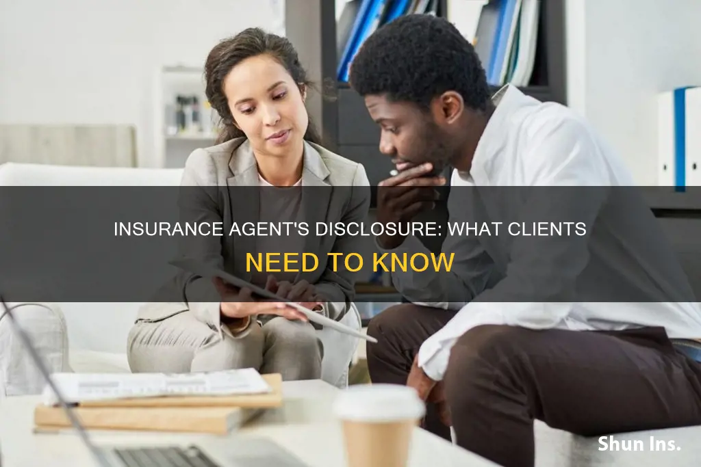 may an insurance agent let a client know