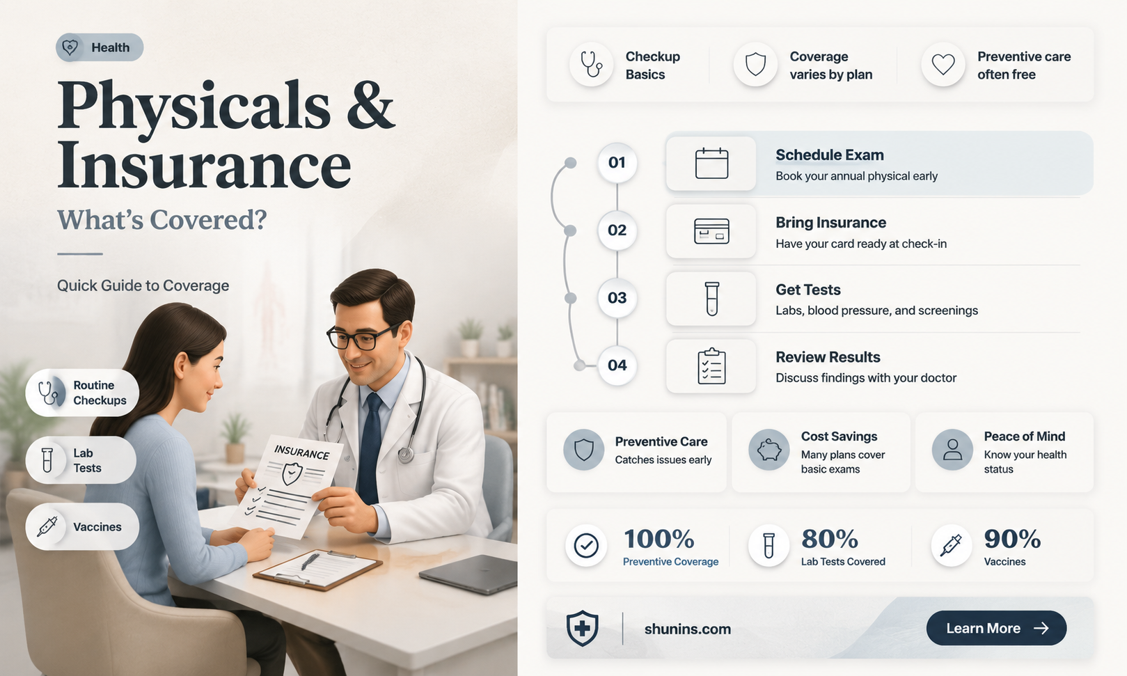 are annual physicals free with insurance