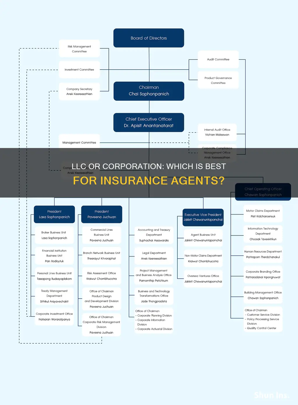 should an insurance agent be a llc or corporation