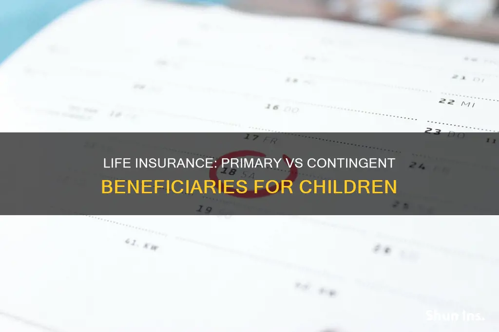 should children be primary or contingent benficiaries on life insurance