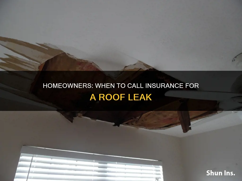should I call my homeowners insurance for a roof leak