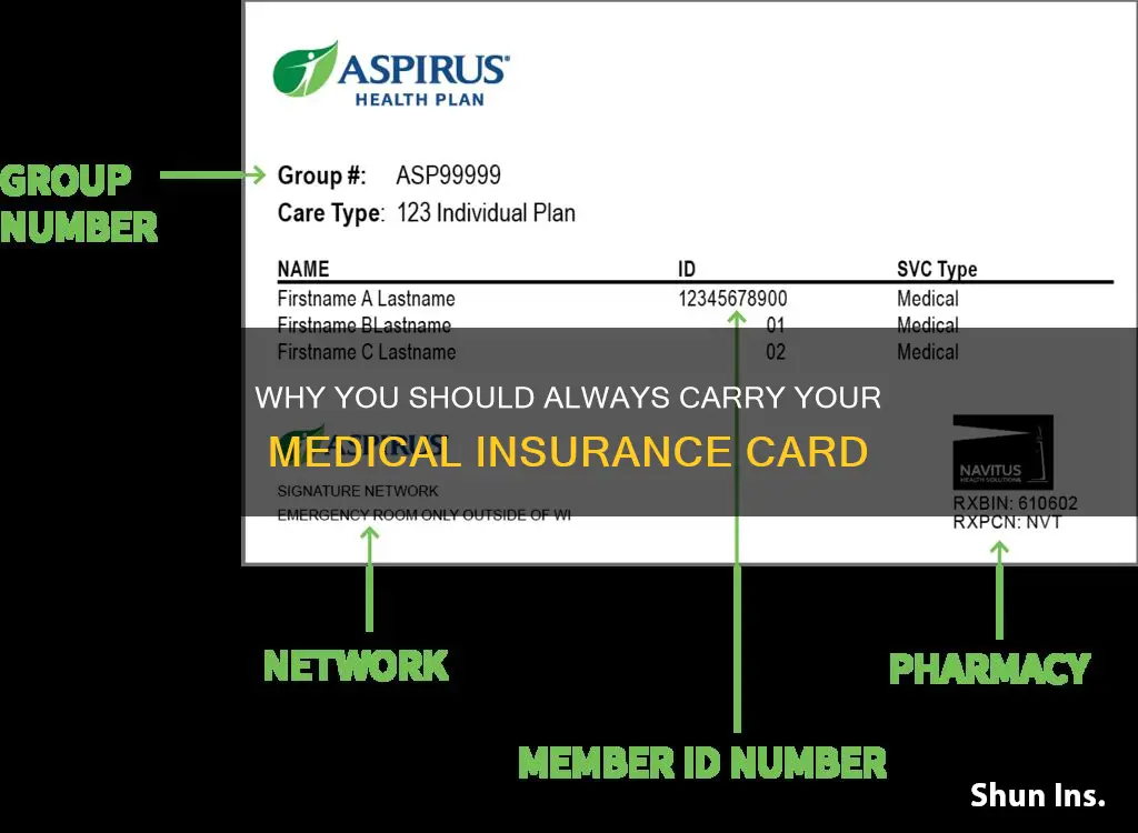 should I carry my medical insurance card