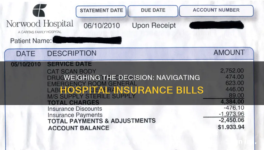 should I give hospital insurance bill