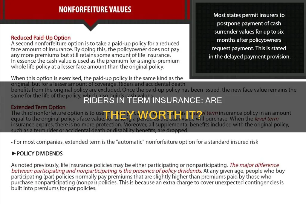 should I go for riders in term insurance