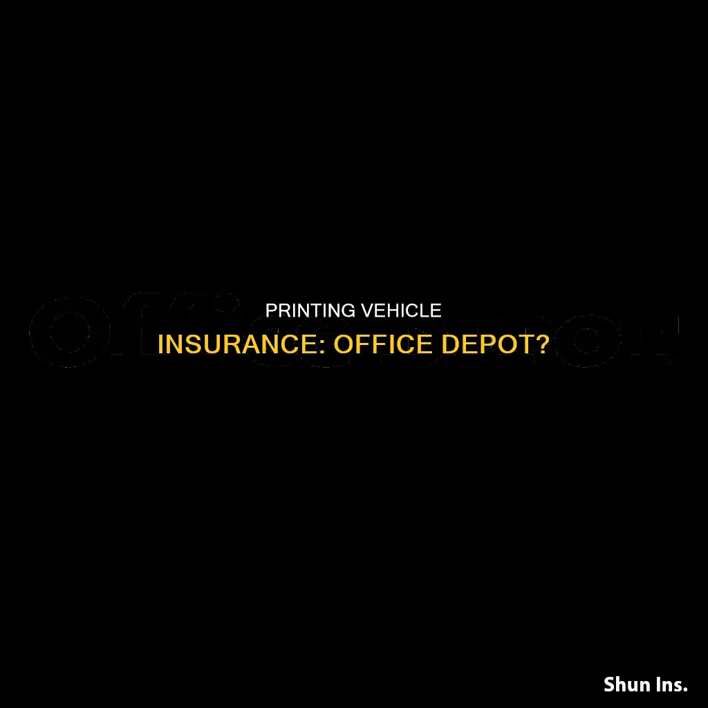 should I print my vehicle insurance at office depot