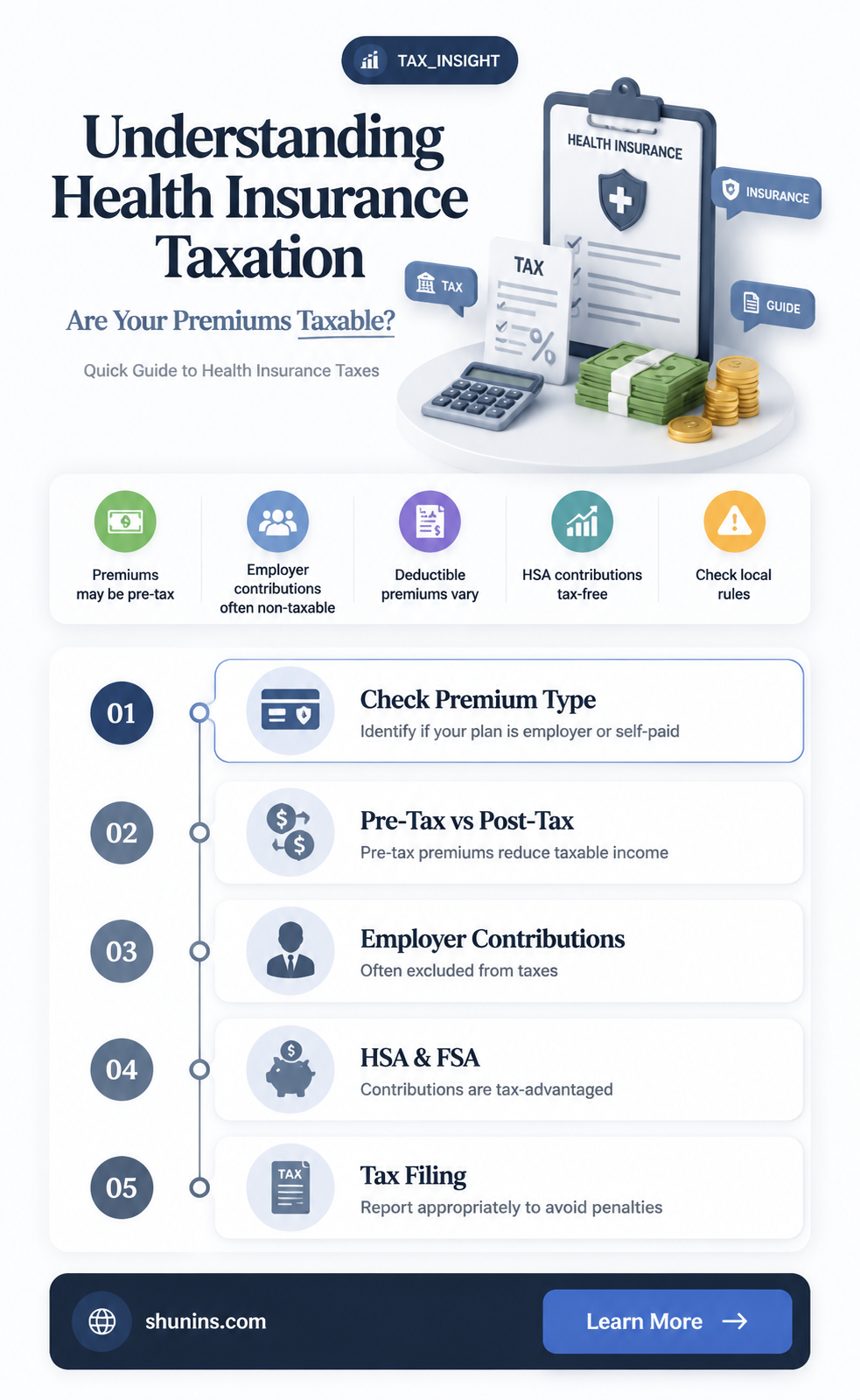 am i taxed on health insurance