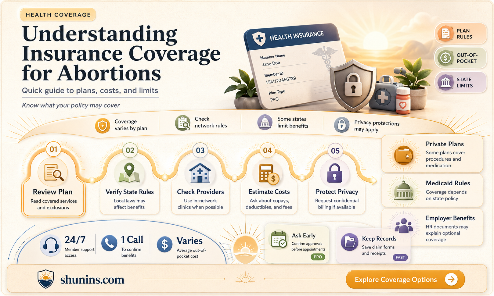 are abortions paid for by insurance
