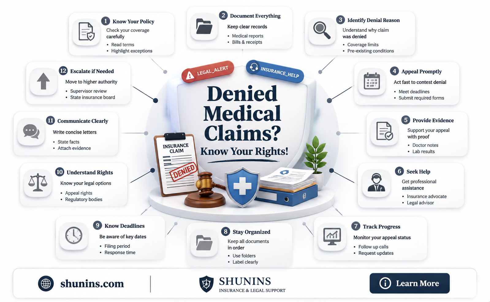 am I responsible for denied medical claims to insurance companies