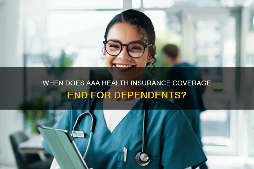 what age does health insurance end under aaa