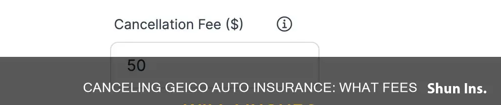 what am I chargedwhen I cancel my geico auto insurance