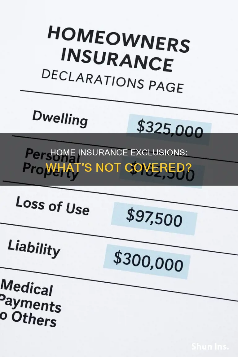 what are common exclusions for homeowners insurance