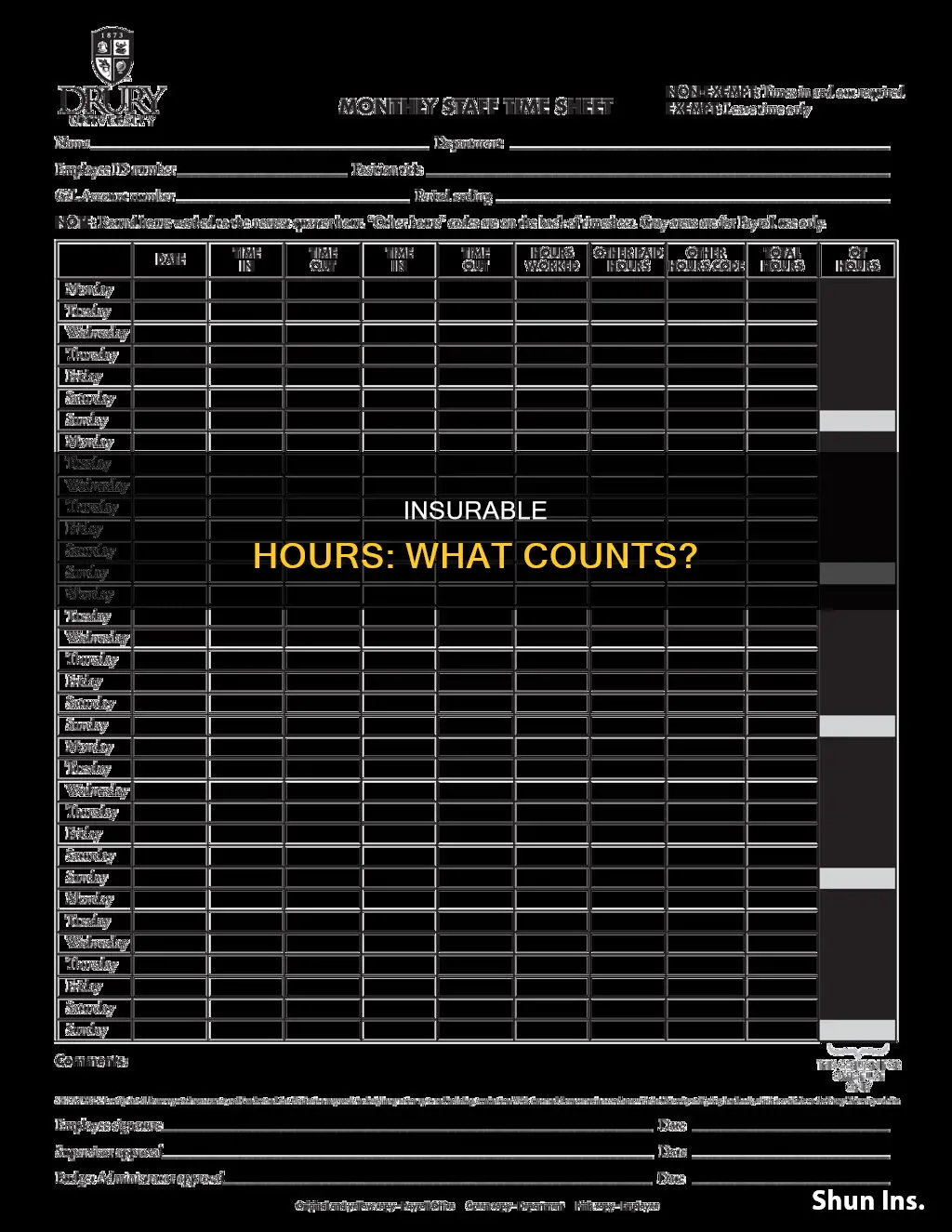 what are considered insurable hours