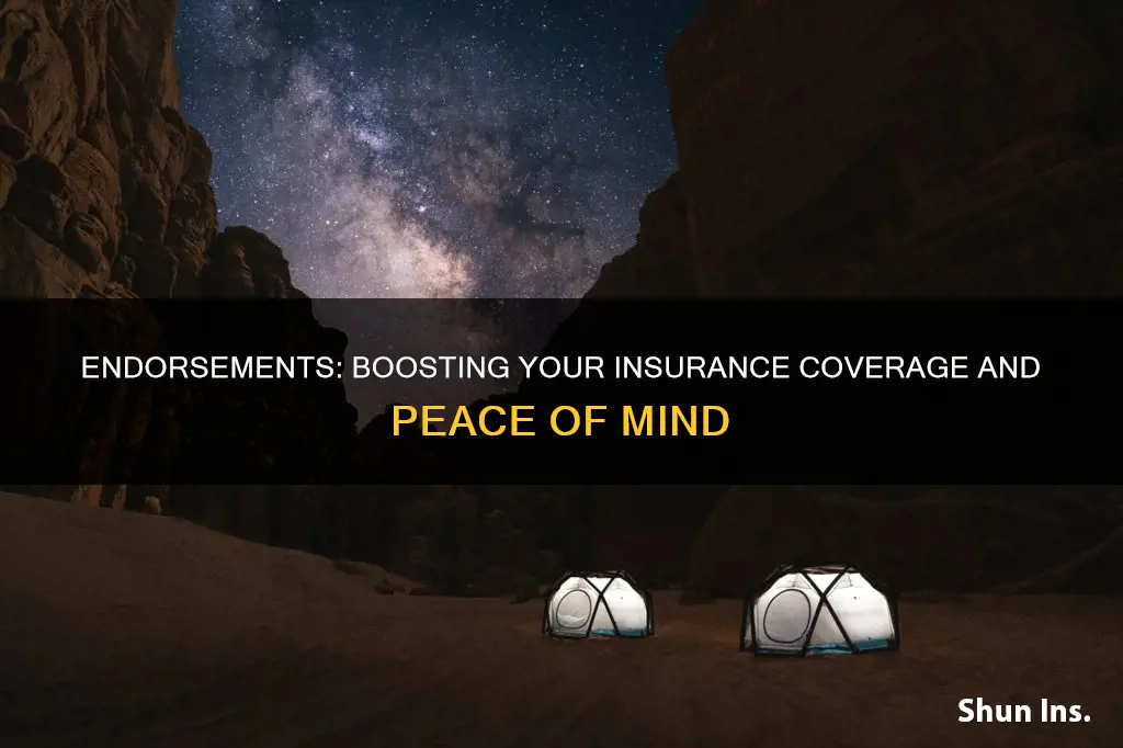 what are endorsements that go with a certificate of insurance