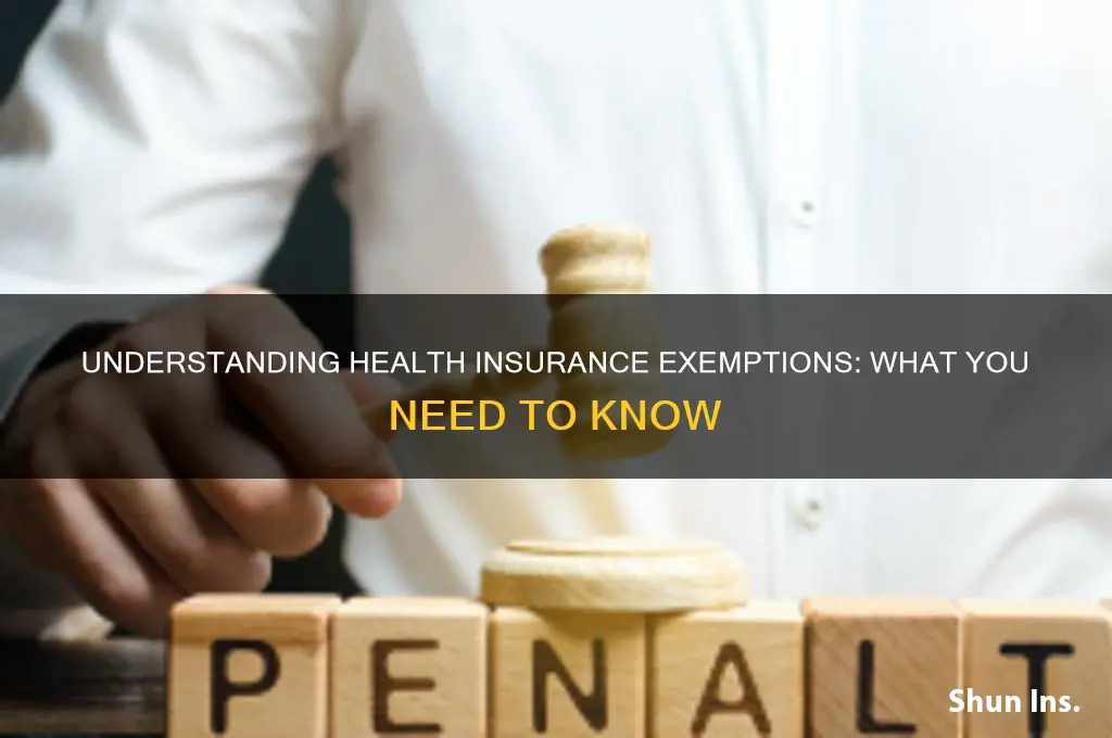 what are exemptions for health insurance