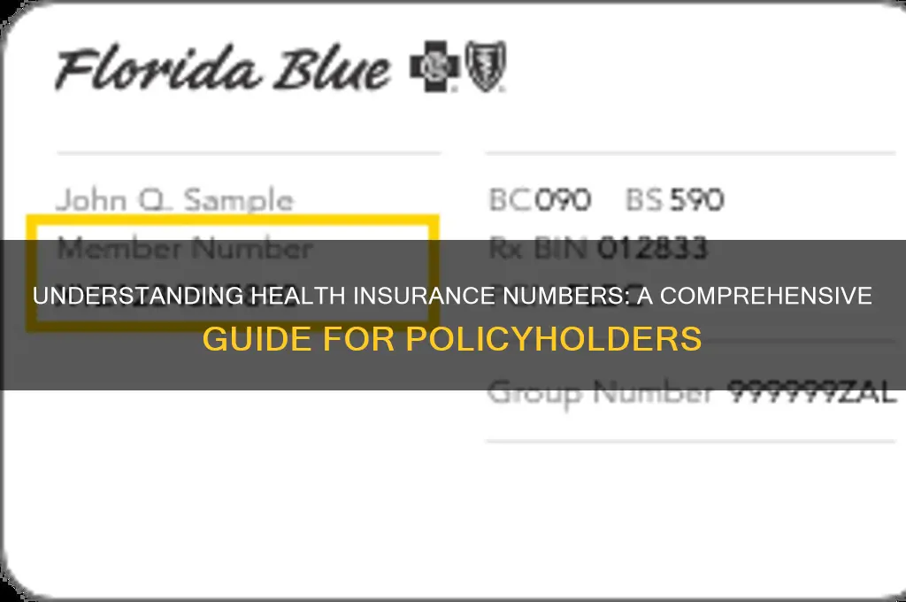 what are health insurance numbers