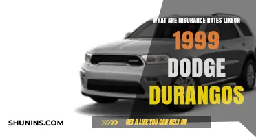 Insurance Rates for 1999 Dodge Durangos: What to Expect