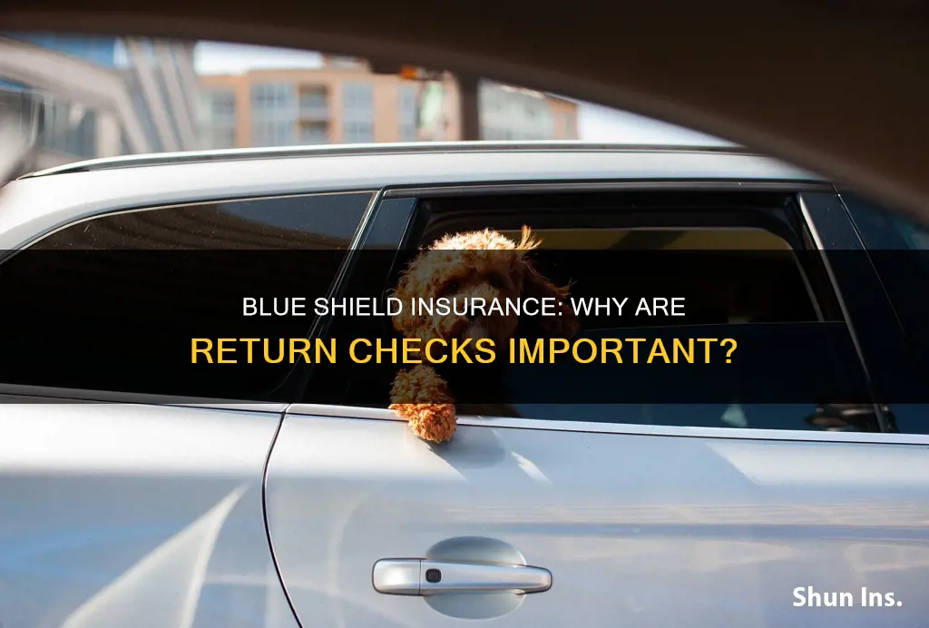 what are insurance return checks blue shield