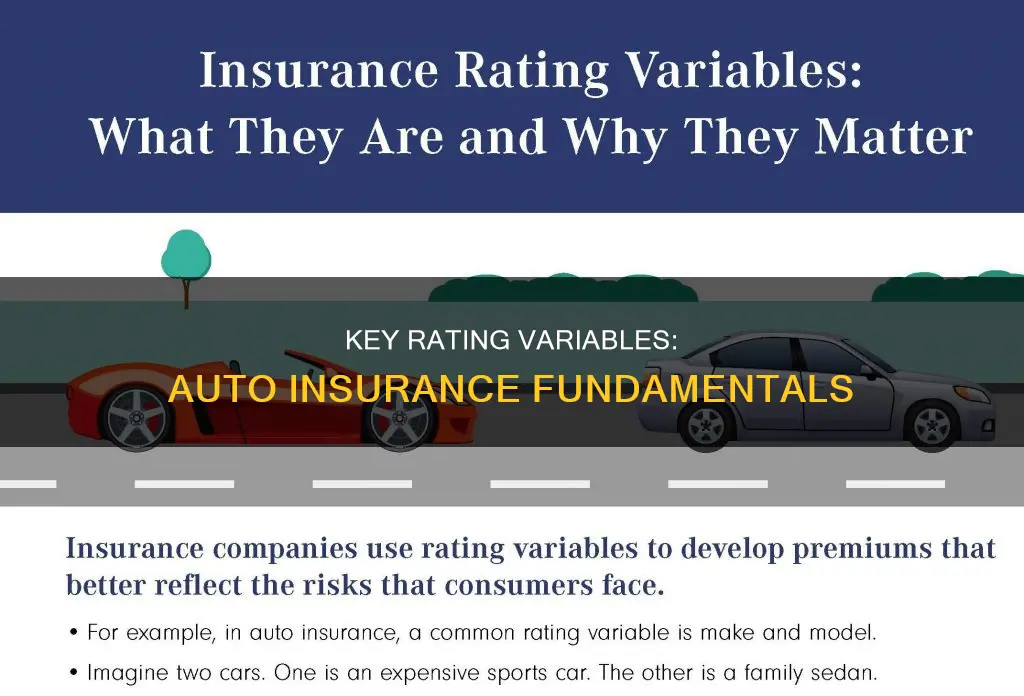 what are key rating variable used in auto insurance