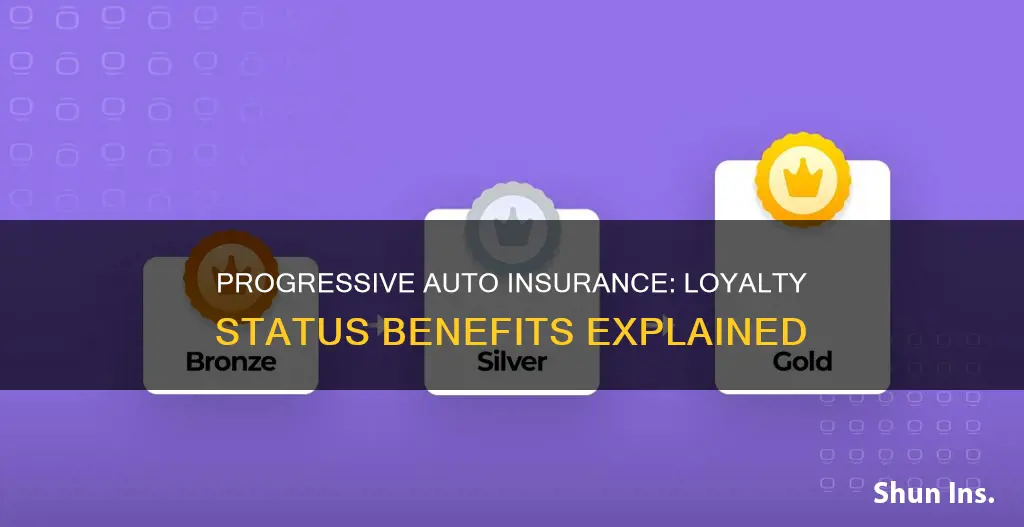 what are the different loyalty status in progressive auto insurance