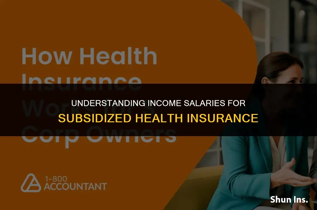 what are the income salaries for subsidized health insurance