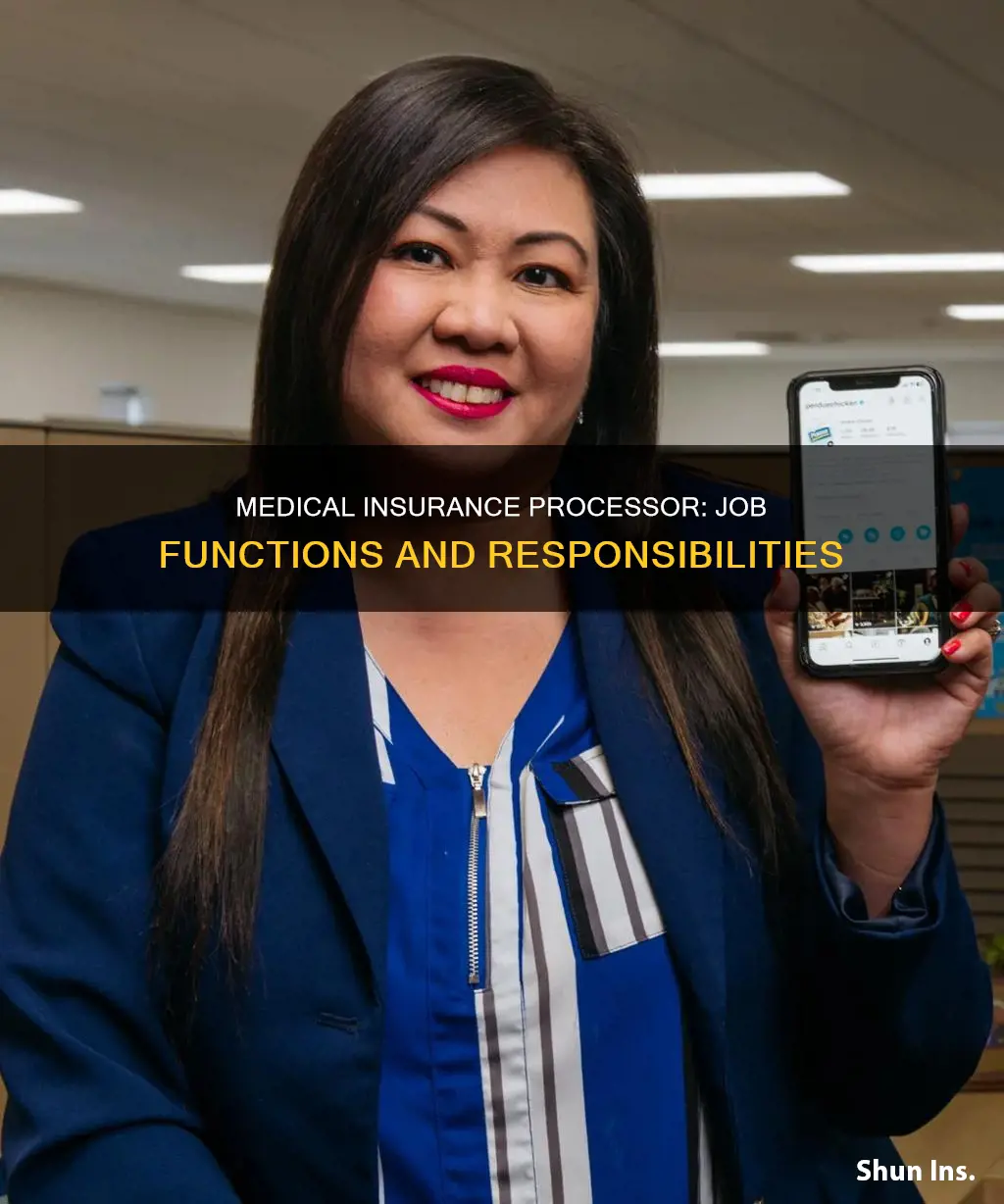 what are the job functions of a medical insurance processor