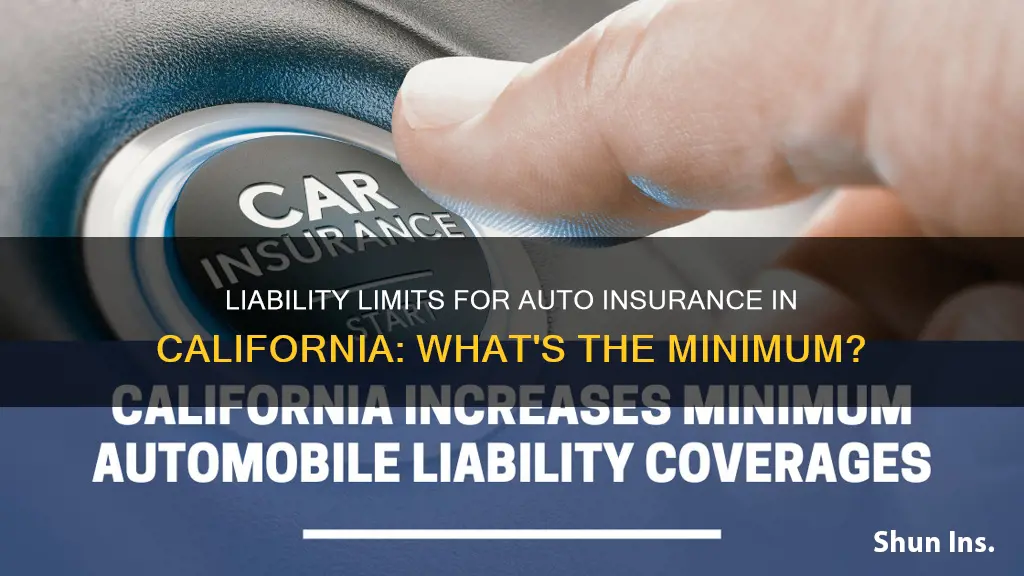 what are the minimum liability limits auto insurance california