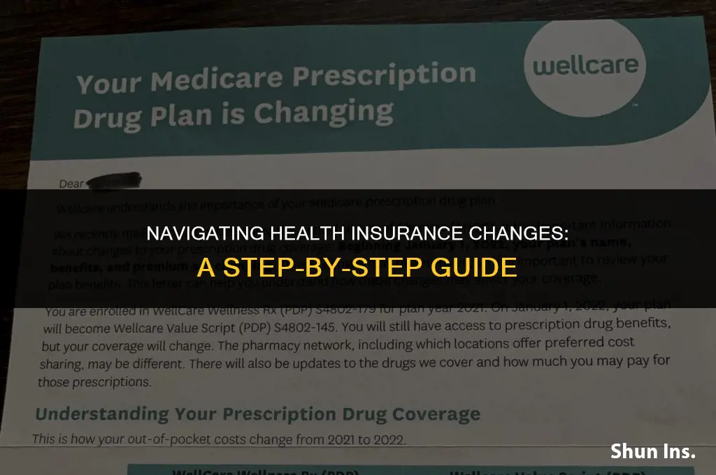what are the steps to change my health insurance