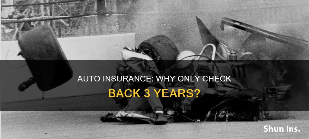 what auto insurance check back only 3 years