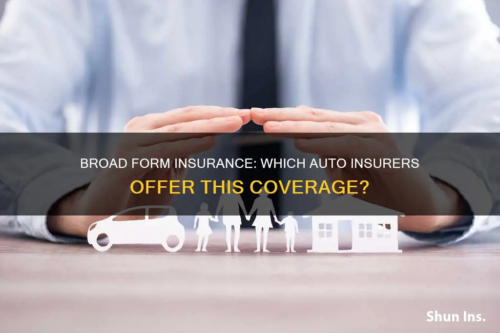 what auto insurance companies provide broad form insurance