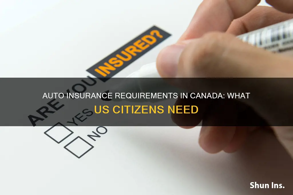 what auto insurance requirements in canada for american citizens