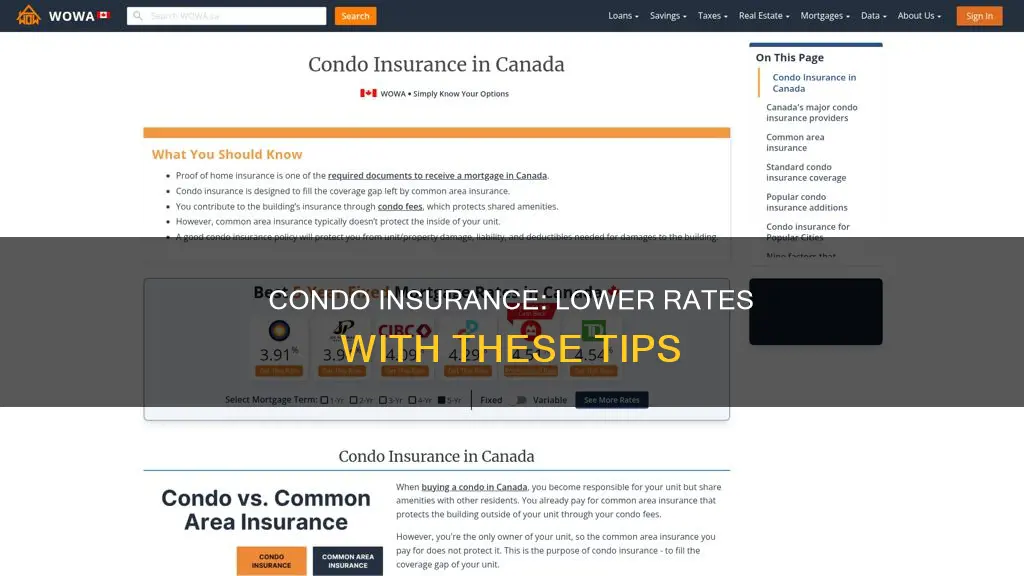 what brings condo insurance rate down