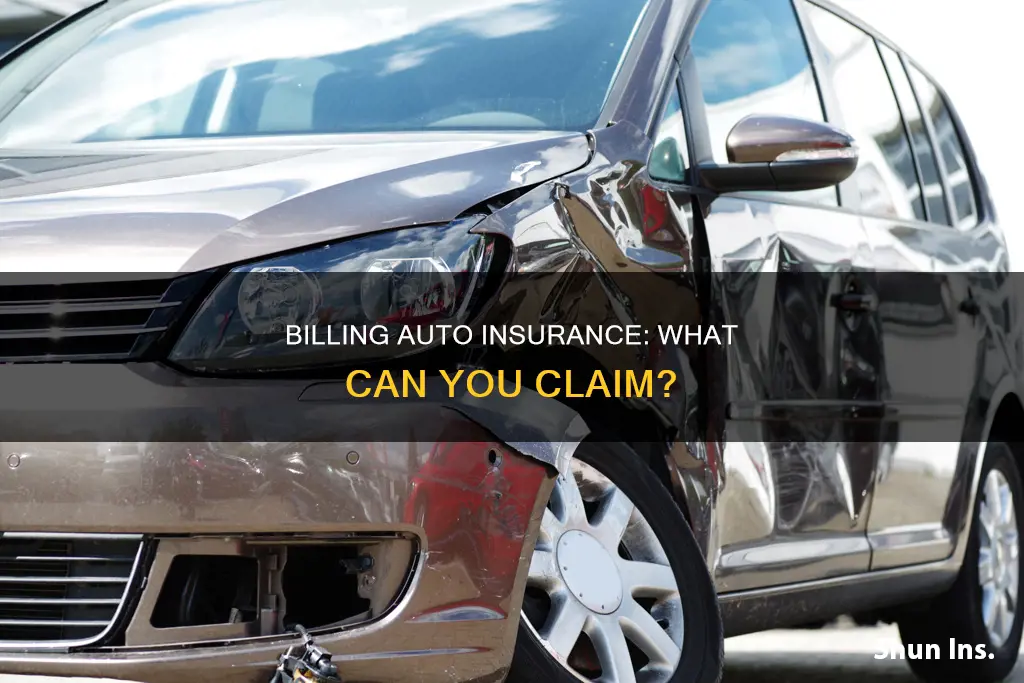 what can I bill the auto insurance adjuster