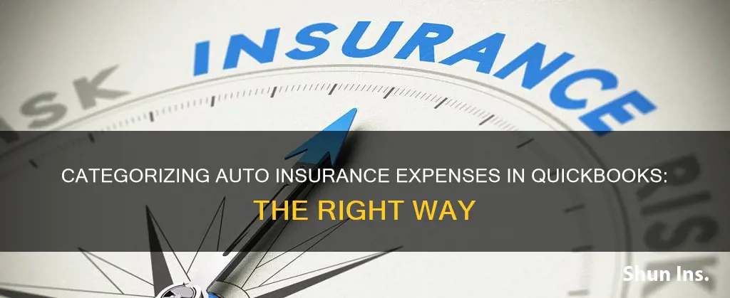 what catagory is auto insurance under quickbook expense