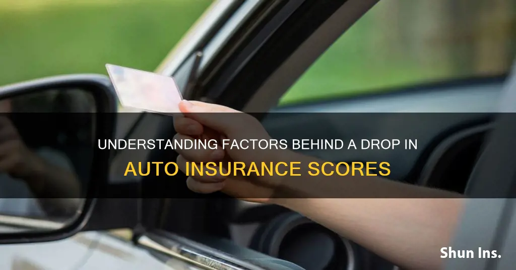 what causes auto insurance score to drop