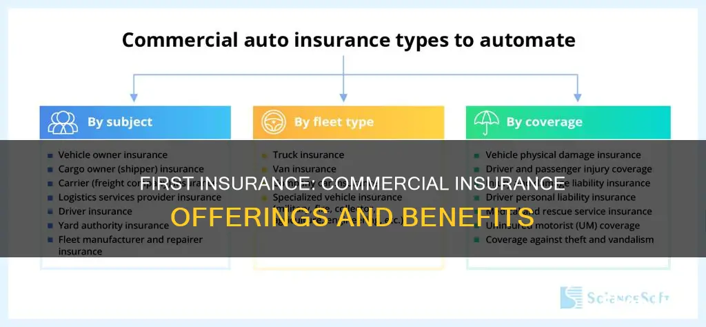 what commercial insurance does first insurance have