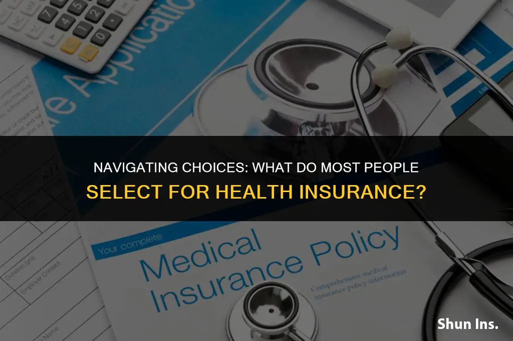 what do most people select for health insurance