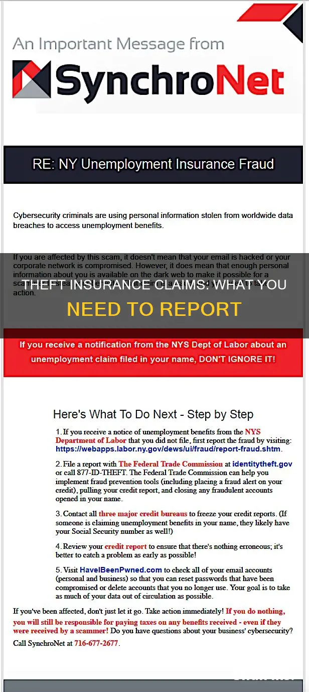 what do report to insurance if theft