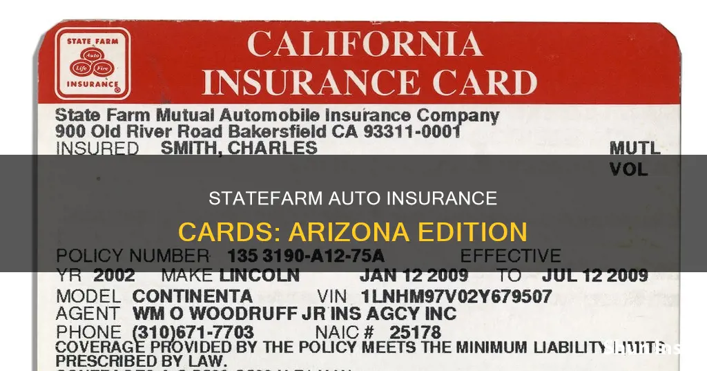 what do statefarm auto insurance cards look like in Arizona