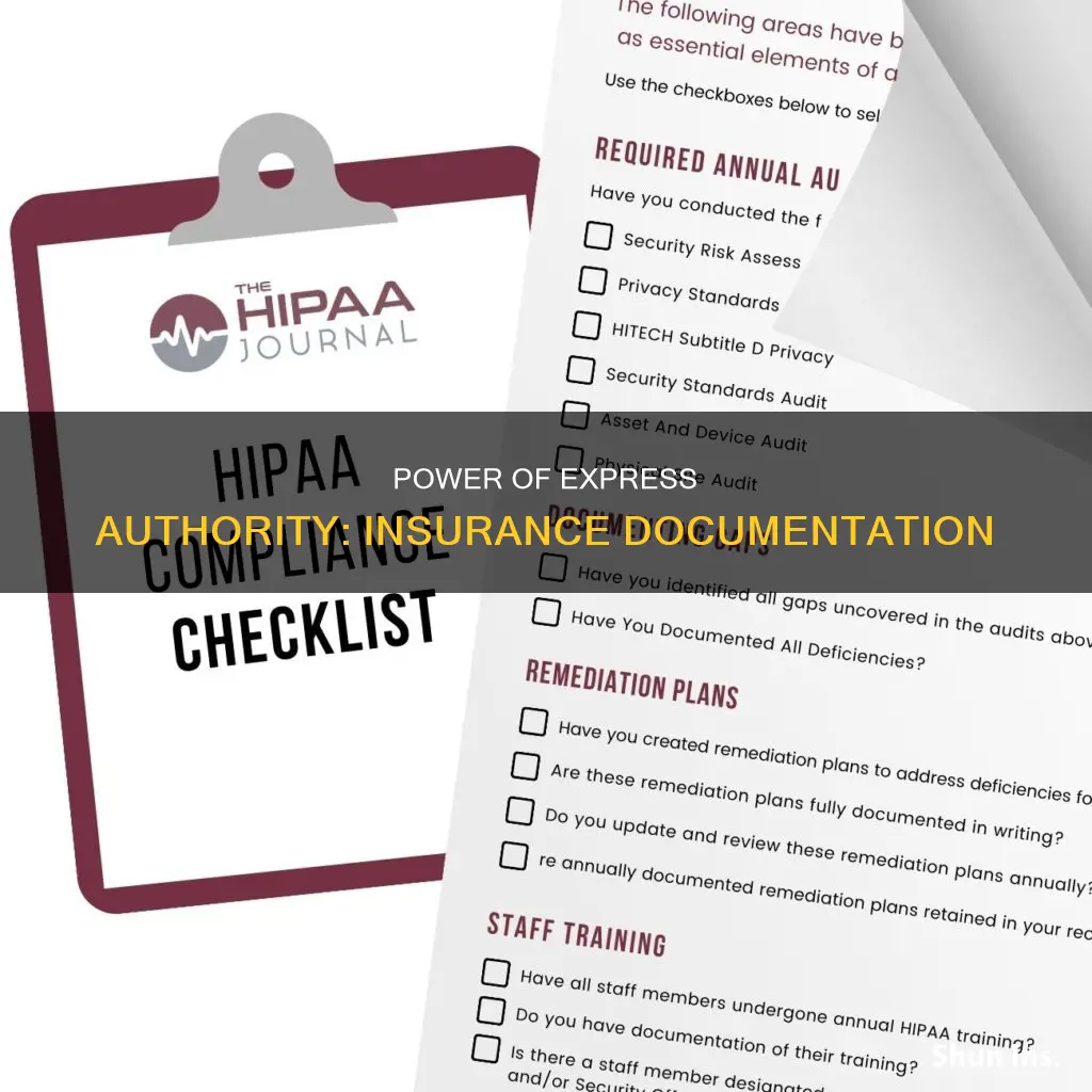 what documentation gives and agent express authority to an insurance