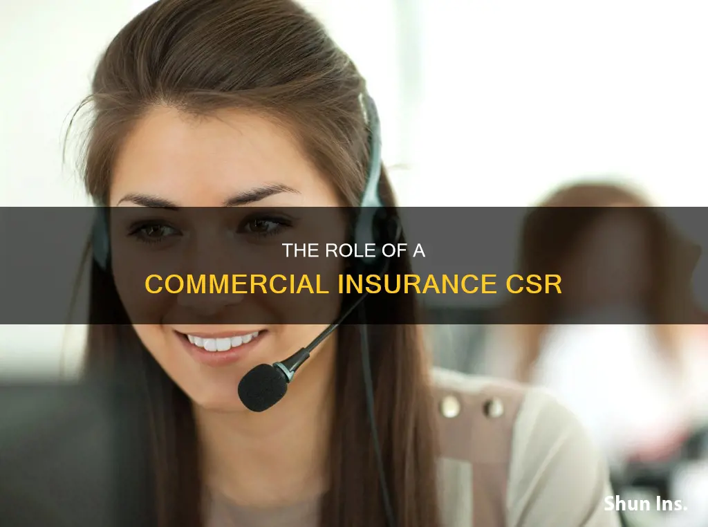 what does a commercial insurance csr do
