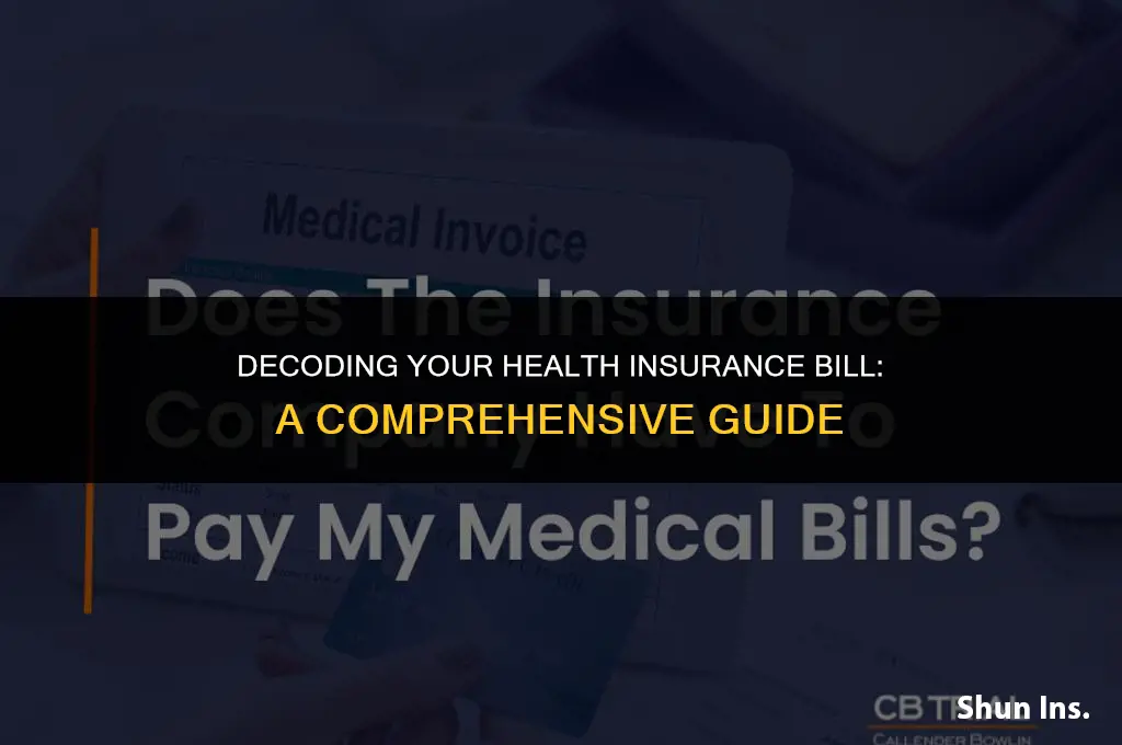 what does a health insurance bill look like