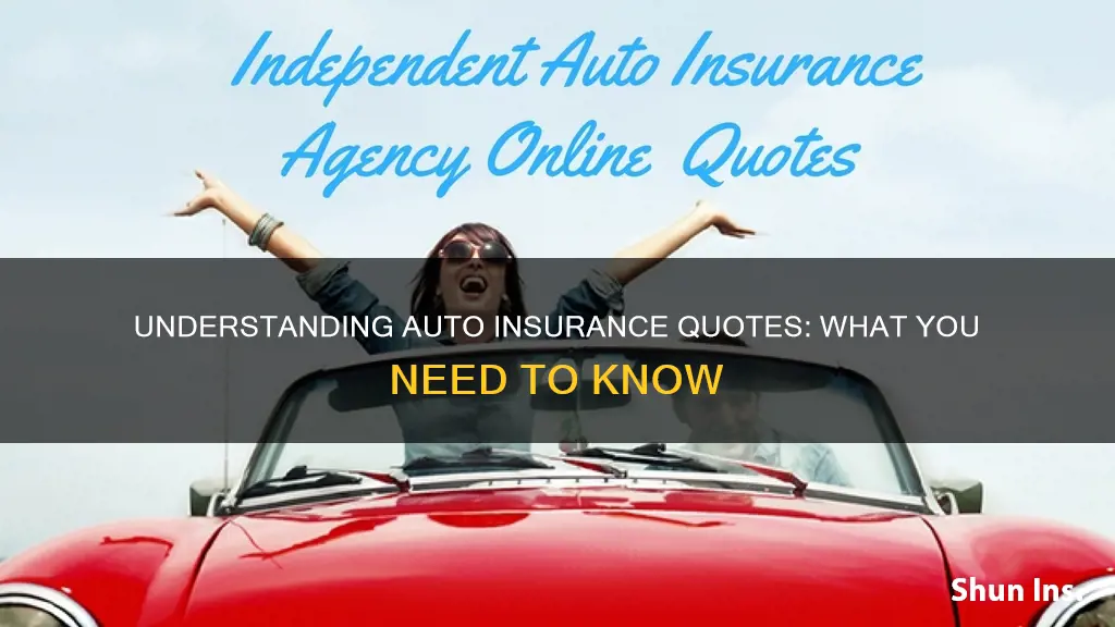 what does an auto insurance quotw