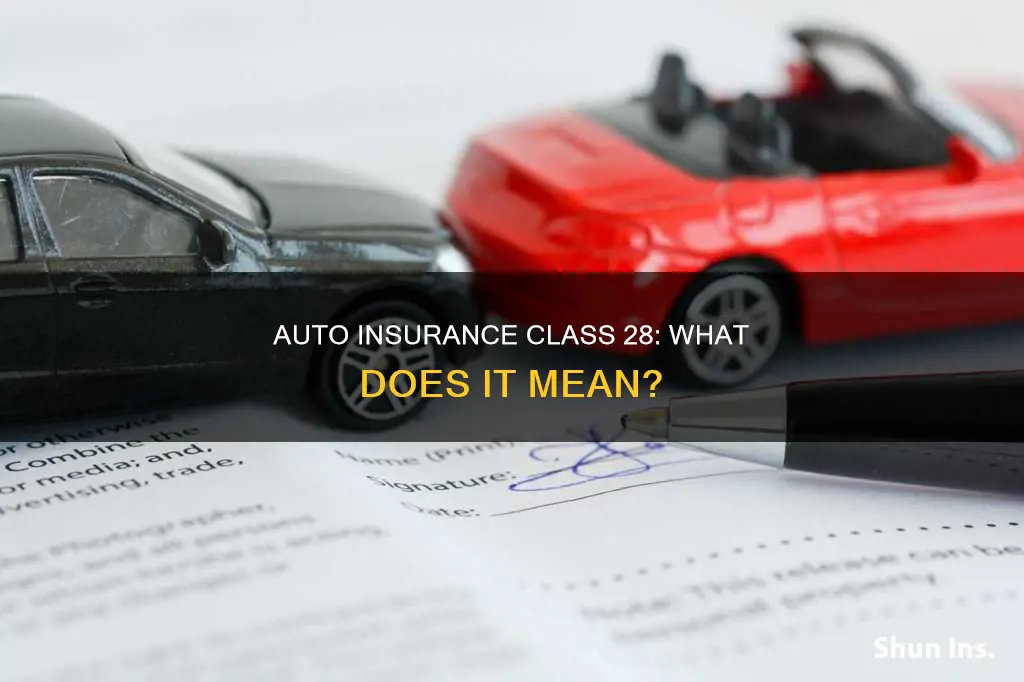 what does class 28 mean for auto insurance