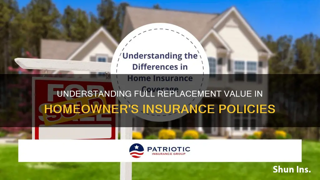 what does full replacement value mean homeowner