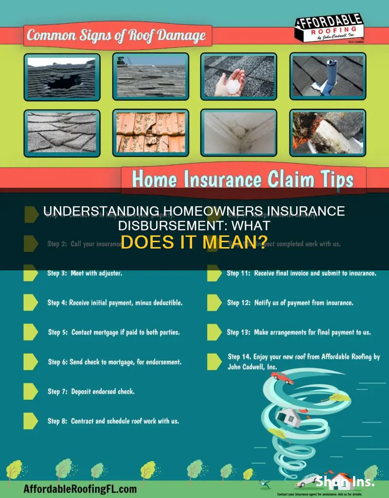 what does homeowners insurance disbursement mean