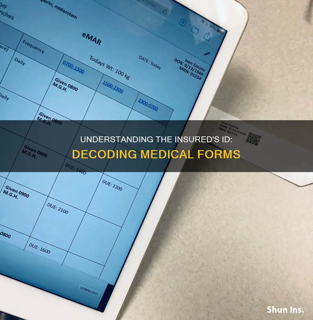what does insureds id number mean on a medical form