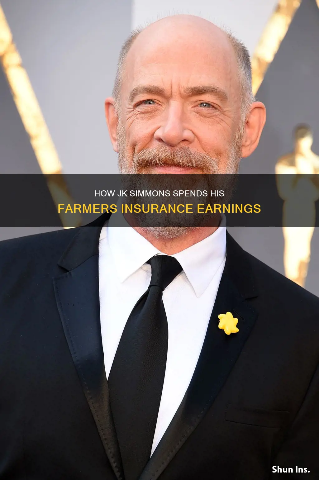 what does jk simmons do with his farmers insurance money