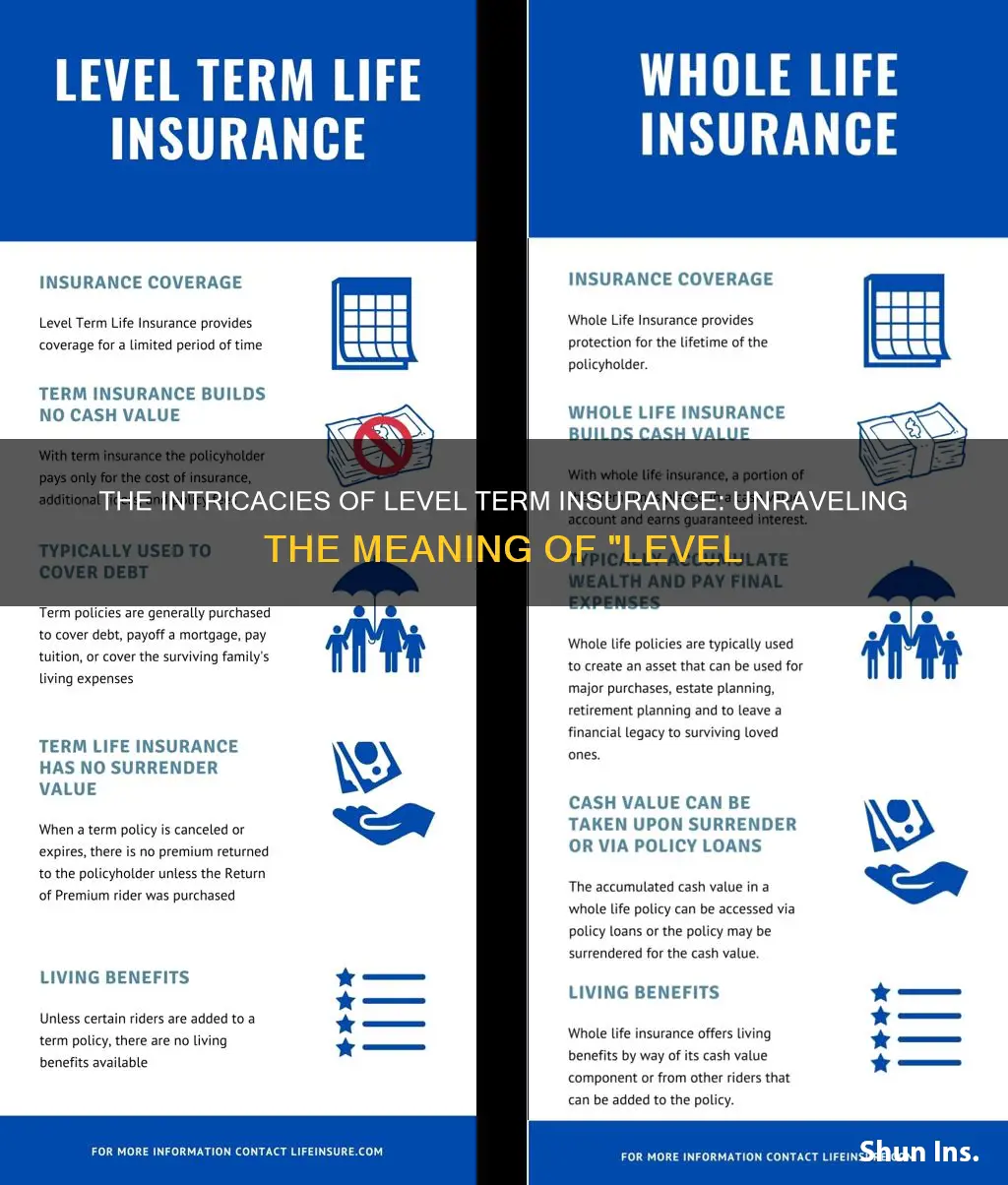 what does level refer to in level term insurance