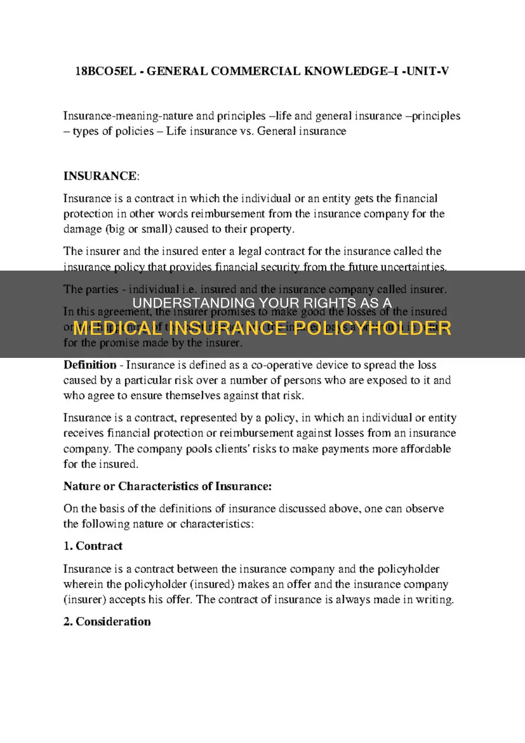 what does medical insurance policyholder mean