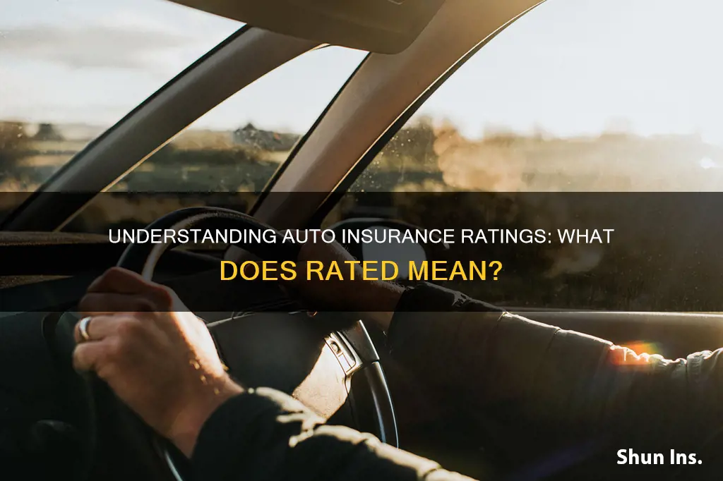 what does rated mean in auto insurance